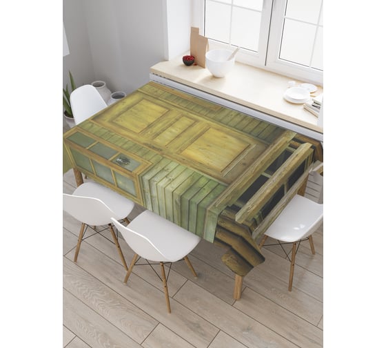 Прямоугольная скатерть JoyArty Загадочные гости из сатена tc_20193_120x145 1