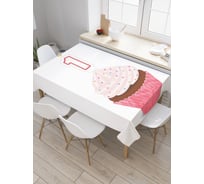 Прямоугольная скатерть JoyArty Свечка на кексе из сатена tc_35013_120x145