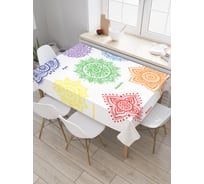 Прямоугольная скатерть JoyArty Радуга в цветах из сатена tc_18740_120x145