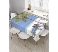 Прямоугольная скатерть JoyArty В тени пальмы из сатена tc_8928_120x145