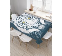 Прямоугольная скатерть JoyArty Портрет бенгальского тигра из сатена tc_38665_120x145