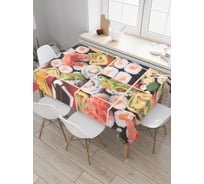 Прямоугольная скатерть JoyArty Рай для девушки из сатена tc_29949_120x145