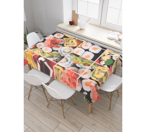 Прямоугольная скатерть JoyArty Рай для девушки из сатена tc_29949_120x145 1