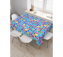 Прямоугольная скатерть JoyArty Разноцветный витраж из сатена tc_29721_120x145
