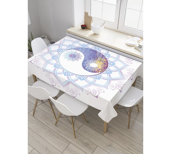 Прямоугольная скатерть JoyArty Восточный инь-янь из сатена tc_33874_120x145 1