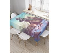 Прямоугольная скатерть JoyArty Загадочные скалы из сатена tc_19136_120x145