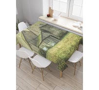 Прямоугольная скатерть JoyArty Дом в лесу из сатена tc_29805_120x145