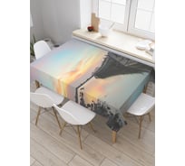 Прямоугольная скатерть JoyArty Морской рассвет из сатена tc_20550_120x145