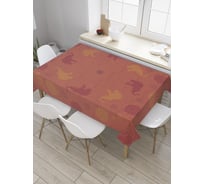 Прямоугольная скатерть JoyArty Слоны по кругу из сатена tc_36107_120x145