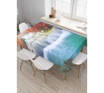 Прямоугольная скатерть JoyArty Райское место из сатена tc_21803_120x145