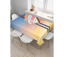 Прямоугольная скатерть JoyArty Приглашение в Лас Вегас из сатена tc_4737_120x145