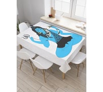 Прямоугольная скатерть JoyArty Мудрая каумари из сатена tc_19251_120x145