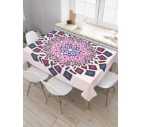 Прямоугольная скатерть JoyArty Геометрический цветок из сатена tc_31352_120x145