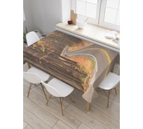 Прямоугольная скатерть JoyArty Извилистая лесная дорога из сатена tc_37661_120x145