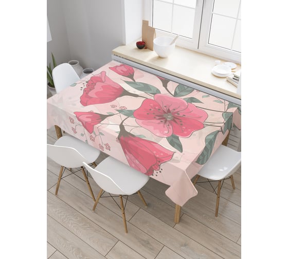 Прямоугольная скатерть JoyArty Раскрывающийся букет из сатена tc_30931_120x145 1