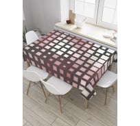 Прямоугольная скатерть JoyArty Разноразмерные квадраты из сатена tc_31014_120x145