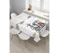 Прямоугольная скатерть JoyArty Прогулка в Японии из сатена tc_32782_120x145