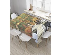 Прямоугольная скатерть JoyArty Собрание на мостике из сатена tc_9173_120x145