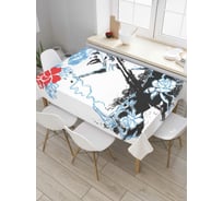 Прямоугольная скатерть JoyArty Силуэт скрипачки из сатена tc_33602_120x145