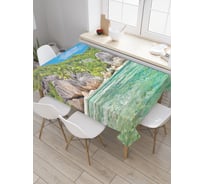 Прямоугольная скатерть JoyArty Райский вид из сатена tc_30061_120x145