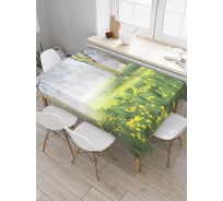Прямоугольная скатерть JoyArty Нарциссы в лесу из сатена tc_29123_120x145
