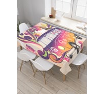 Прямоугольная скатерть JoyArty Настроение хиппи из сатена tc_2921_120x145