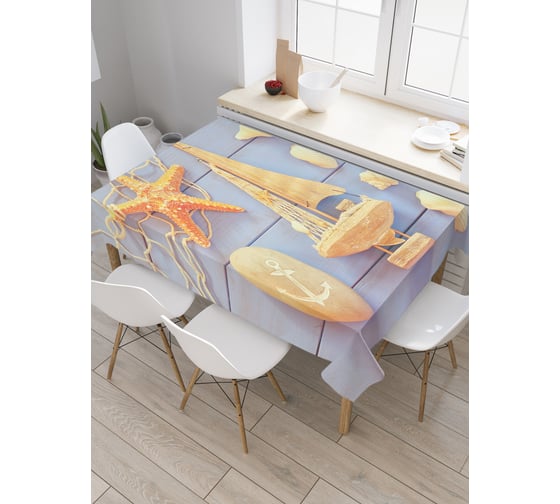 Прямоугольная скатерть JoyArty Морские изделия из сатена tc_19740_120x145 1