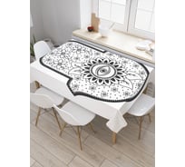 Прямоугольная скатерть JoyArty Сплошная хамса из сатена tc_38624_120x145
