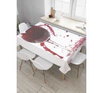 Прямоугольная скатерть JoyArty Разлитое вино из сатена tc_8822_120x145