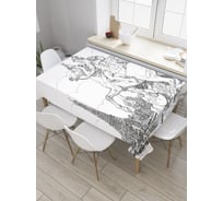 Прямоугольная скатерть JoyArty Всадница на коне из сатена tc_32982_120x145