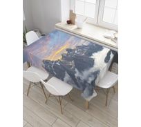 Прямоугольная скатерть JoyArty Горные вершины из сатена tc_8987_120x145