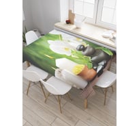 Прямоугольная скатерть JoyArty Заженные свечи из сатена tc_21855_120x145