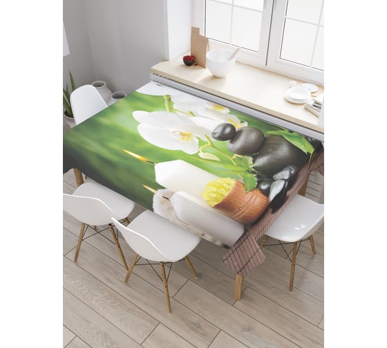 Прямоугольная скатерть JoyArty Заженные свечи из сатена tc_21855_120x145 1