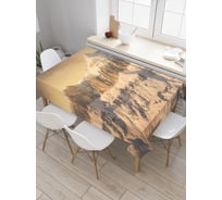 Прямоугольная скатерть JoyArty Заснеженные пики из сатена tc_21260_120x145