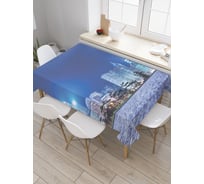 Прямоугольная скатерть JoyArty Город у реки из сатена tc_30839_120x145