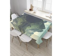 Прямоугольная скатерть JoyArty Горные стихи из сатена tc_9306_120x145