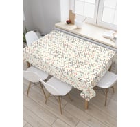 Прямоугольная скатерть JoyArty Разноцветные лепестки из сатена tc_31742_120x145