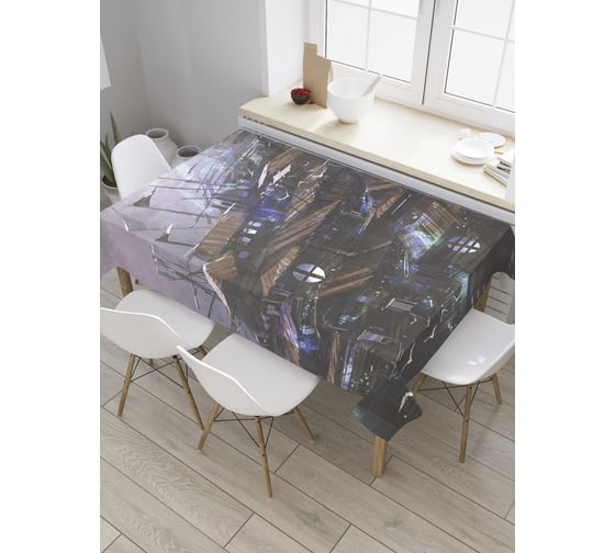 Прямоугольная скатерть JoyArty Город тысячи планет из сатена tc_32786_120x145 1