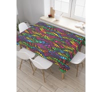 Прямоугольная скатерть JoyArty Разноцветные водоросли из сатена tc_29811_120x145