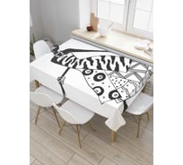Прямоугольная скатерть JoyArty Силуэт африканки из сатена tc_36741_120x145
