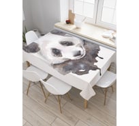 Прямоугольная скатерть JoyArty Нарисованная панда из сатена tc_30288_120x145