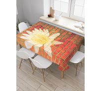 Прямоугольная скатерть JoyArty Настенный цветок из сатена tc_19749_120x145