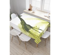 Прямоугольная скатерть JoyArty Жираф у папоротника из сатена tc_21723_120x145