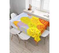 Прямоугольная скатерть JoyArty Деревянные краски из сатена tc_29822_120x145