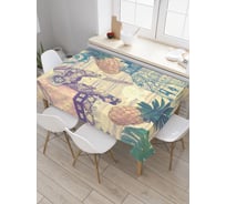 Прямоугольная скатерть JoyArty Индийская красота из сатена tc_29406_120x145