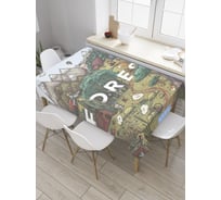 Прямоугольная скатерть JoyArty Нарисованный лес из сатена tc_32382_120x145