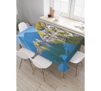 Прямоугольная скатерть JoyArty Городок в холме из сатена tc_30057_120x145