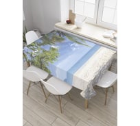 Прямоугольная скатерть JoyArty Райский остров из сатена tc_31495_120x145