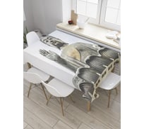 Прямоугольная скатерть JoyArty Жест мудрости из сатена tc_8834_120x145