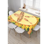 Прямоугольная скатерть JoyArty Солнечные маракасы из сатена tc_20608_120x145